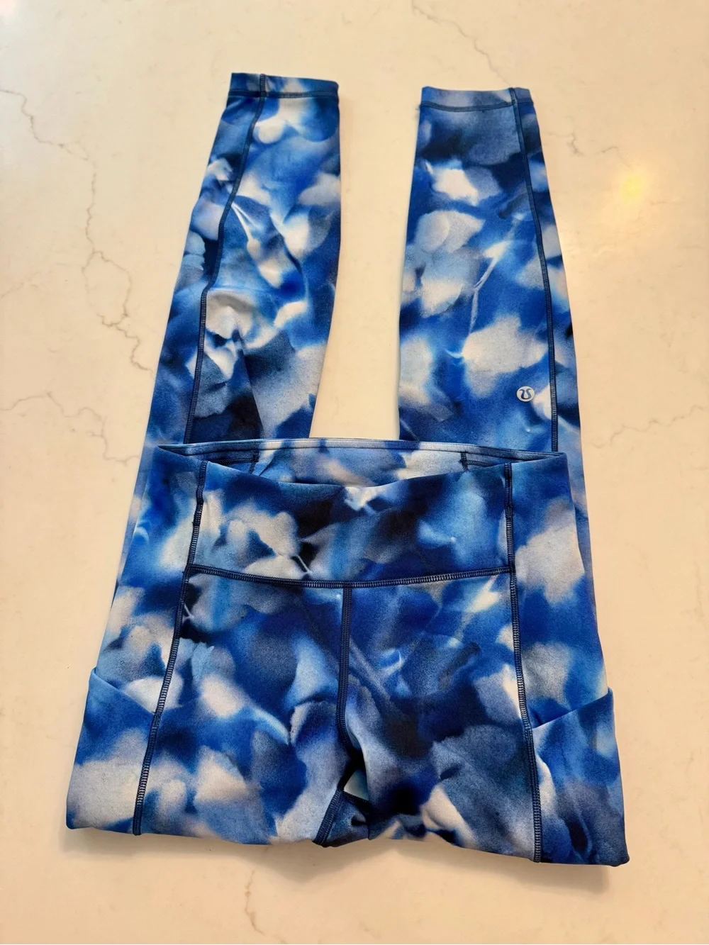 Lululemon Blue Floral High-Rise Full-Length Leggings Size 4